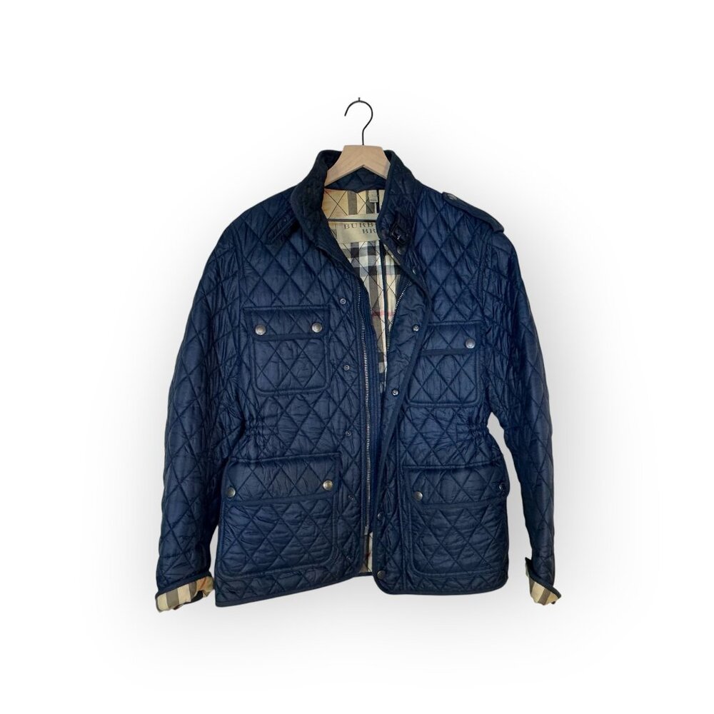 Burberry Brit Quilted Nylon Jacket in Navy Blue for Men 